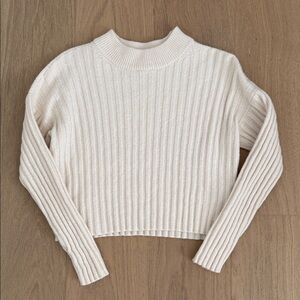 Madewell Mock Neck Cropped Sweater